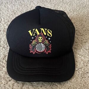 Vans Black Trucker Hat with Graphic